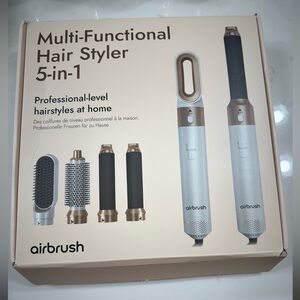 Airbrush Multi-Functional Hair Styler 5-in-1 - Silver and Black